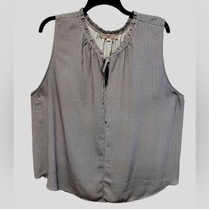 Women’s OFT PLUS Black  White Sleeveless Rayon Dressy Shell Tunic Size 26